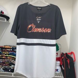 Womens Gameday Couture Clemson Tigers Keyhole Jersey Grey White Orange XL